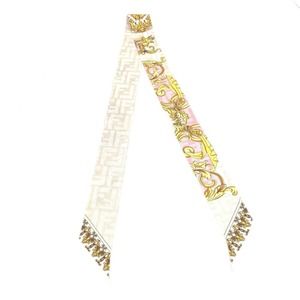FENDI Versace collaboration Fendace Wrappy bandeau scarf, silk, pink, for women.